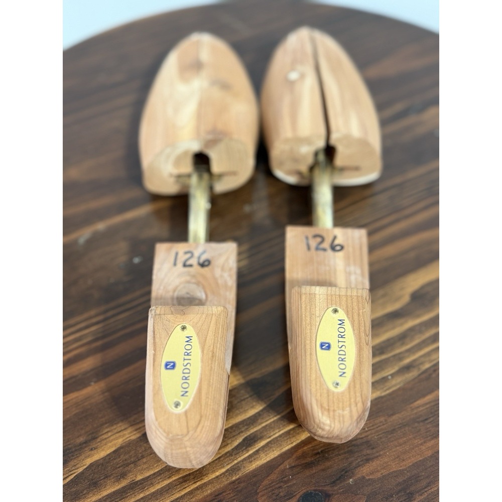 Vintage Nordstrom Wooden Shoe Trees Made in USA Shoe Shaper Cedar Inserts 1 Pair